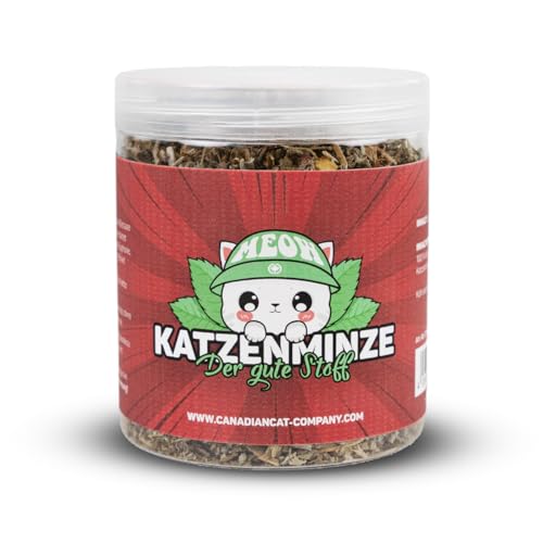 CanadianCat Company | Katzenminze Dose | Der Gute Stoff für Katzen | 60g | verschließbare Dose, Katzengras, Catnip, für Katzenspielzeug Zubehör CanadianCat Company | Katzenminze Dose | Der Gute Stoff für Katzen | 60g | verschließbare Dose, Katzengras, Catnip, für Katzenspielzeug Zubehör von CanadianCat Company