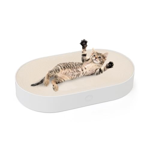 CanadianCat Company | Kratzpappe Apollo - Katzenbett aus Wellpappe in weiß - White Edition | ca. 63 x 35 x 10 cm CanadianCat Company | Kratzpappe Apollo - Katzenbett aus Wellpappe in weiß - White Edition | ca. 63 x 35 x 10 cm von CanadianCat Company