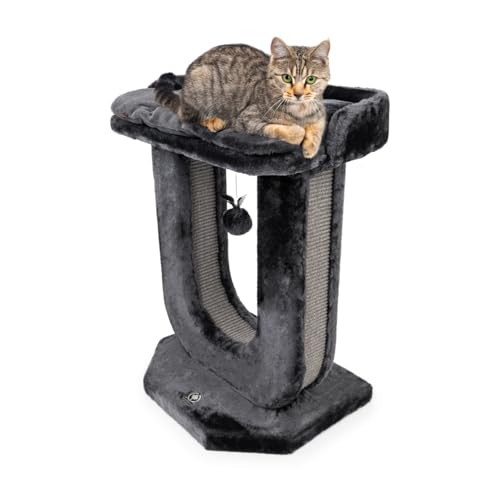 CanadianCat Company | Kratzstamm Unique - anthrazit | ca. 50 x 40 x 73 cm | Katzenmöbel, Kletterturm, U-Form von CanadianCat Company