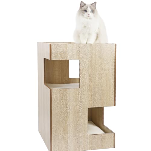 CanadianCat Company | Premium Katzenbett, Katzenhöhle Cat Castle Katzenturm mit Katzenhöhlen aus Holz, inkl. 3 Liegekissen, dunkelgrau, 50 x 50 x 80 cm CanadianCat Company | Premium Katzenbett, Katzenhöhle Cat Castle Katzenturm mit Katzenhöhlen aus Holz, inkl. 3 Liegekissen, dunkelgrau, 50 x 50 x 80 cm von CanadianCat Company