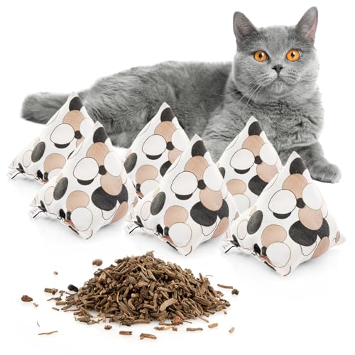 CanadianCat Company | Schmusekissen 6er Set Schmuse-Pyramide XL Kreise mit Baldrian, Katzenkissen, interaktives Katzenspielzeug von CanadianCat Company