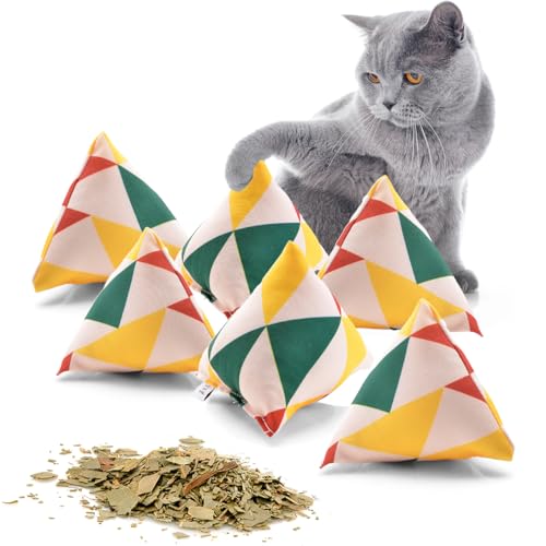 CanadianCat Company | Schmusekissen 6er Set Schmuse-Pyramide XL Reggae Triangle mit Katzenminze, Katzenkissen, interaktives Katzenspielzeug CanadianCat Company | Schmusekissen 6er Set Schmuse-Pyramide XL Reggae Triangle mit Katzenminze, Katzenkissen, interaktives Katzenspielzeug von CanadianCat Company