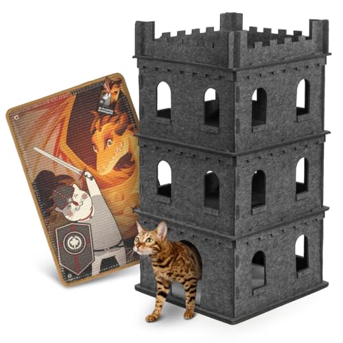 CanadianCat Company | Set | Filzburg Felty Fort + Kratzteppich Sir-Scratch-A-Lot - Katzenschloss mit Kratzmatte CanadianCat Company | Set | Filzburg Felty Fort + Kratzteppich Sir-Scratch-A-Lot - Katzenschloss mit Kratzmatte von CanadianCat Company