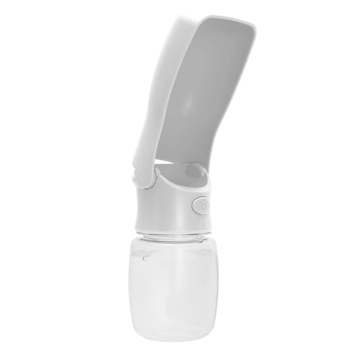 Canareen Faltbare Trinkflasche Hunde für Unterwegs - Tragbare Haustier Wasserflasche Für Hund Katze Outdoor Walking Wandern Reisen (Weiß, 350ml) von Canareen