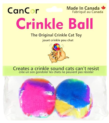 Cancor Innovations Mini Crinkle Ball Katzenspielzeug von Cancor Innovations