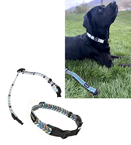 CANDU Austauschbares Hundehalsband – Schnellverschluss-Schnallen, Schalter-Designs, austauschbare Farben, verstellbar, für kleine, mittelgroße oder große Haustiere, Halsumfang 43,2–58,4 cm (L, von Candu