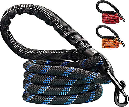 Candure Hundeleine Große Hunde und Kleine Hunde, Trainingsleine für Hunde, Bissfeste Hundeleine, Schleppleine Rund mit Weich Gepolsterter, Tauleine Hund 1.5M Dog Leash Hausleine für Hunde von Candure