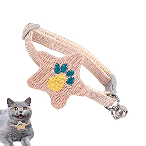 Katzenhalsband für Frauen mit Glöckchen - Flexible Katzenhalsbänder für Mädchen Katzen | Haustierbedarf für Hunde und Katzen, Geschenke für Geburtstag, Weihnachten, Neujahr Caneem von Caneem