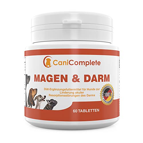 CaniComplete - Magen und Darm. Durchfall Tabletten. Verdauungshilfe für Hunde und Katzen. Bei Resporbtionsstörungen des Darms oder nach Wurmkuren - mit Bentonit von CaniComplete