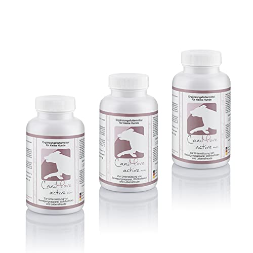 CaniMove Active Mini (300 Tabletten für kleine Hunde) mit 10 Heilkräuter-Extrakten für Bewegungsfreude und Tierwohl (300 Tabletten) von CaniMove