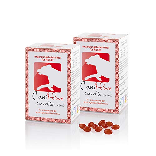 CaniMove Doppelpack (200 Kapseln) Cardio Mini - Ergänzungsfutter für Herz und Kreislauf mit n3, Weißdorn und Carnitin von CaniMove