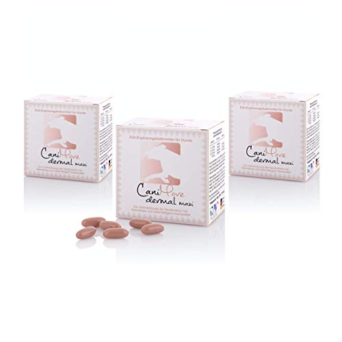 CaniMove Dermal Maxi (300 Kapseln) | für große Hunde mit Hauptproblemen, Schuppen, Juckreiz, Haarausfall | mit Zink, Biotin, PUFA und Lycopin von CaniMove