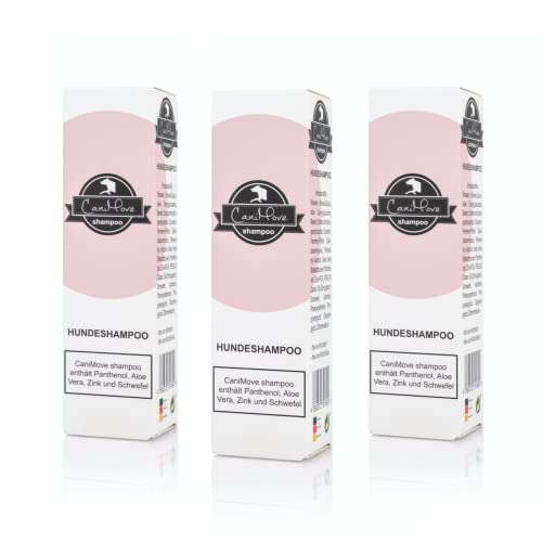 CaniMove Hundeshampoo, 750 ml (3 x 250 ml) | reinigt, pflegt und beruhigt Haut und Fell | das Shampoo für alle Felle | Qualität aus Deutschland | | ökologisch verpackt von CaniMove