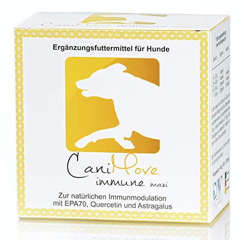 CaniMove Immune Maxi (EPA70 + Tragant + Enovita OPC), 1 Pkg (100 Kapseln) Ergänzungsfuttermittel für Hunde mit hochkonzentrierter Eicosapentaensäure (EPA) zur Immunmodulation. von CaniMove