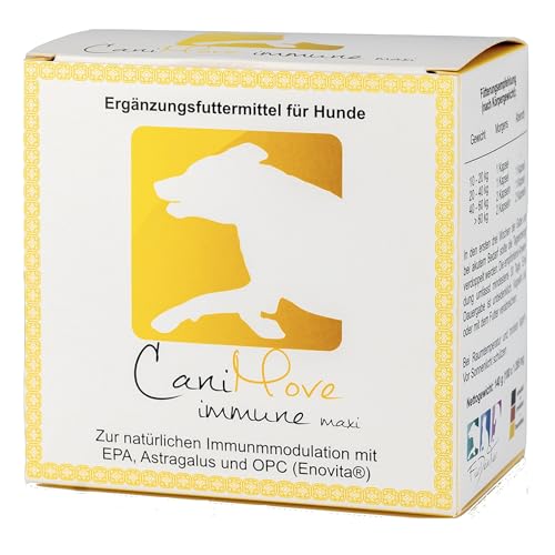 CaniMove Solopack | Immune Maxi (1 x 100 Kapseln) - Ergänzungsfuttermittel zur Unterstützung des Immunsystems und der Immunmodulation | Mit EPA, Enovita, Vitamin C, Fischöl und mehr von CaniMove