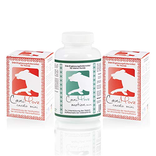 CaniMove Spar-Set Herz & Bewegung Mini: 1 Dose (100 Tabletten) Motion mini & 2 Packungen (200 Kapseln) Cardio mini von CaniMove