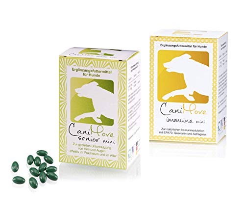 Sparbundle Immune mini (ehemals EPA 70) & Senior mini - je 100 Kapseln tierärztliches Ergänzungsfuttermittel für kleine Hunde im Alter. von CaniMove