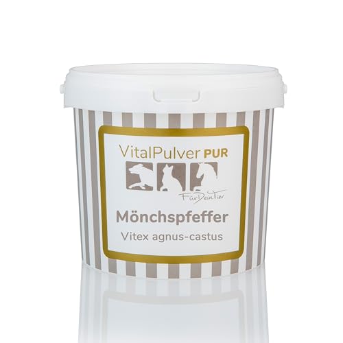 Für Dein Tier VitalPulver Pur | Mönchspfeffer (1 x 300 g) | Ergänzung der Fütterung für Hunde, Katzen und Pferde | Pflanzliche Unterstützung für Vitalität und Fellwechsel | Reich an Iridoidglykosiden von CaniMove