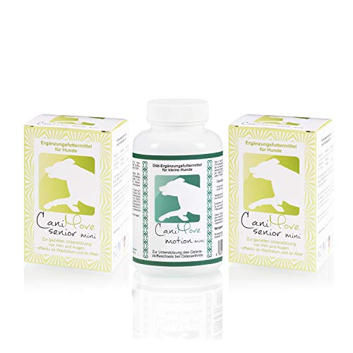 Spar-Bundle - 1 Dose (100 Tabletten) CaniMove Motion Mini und 2 Packungen (200 Kapseln) CaniMove Senior Mini - Ideal für kleine Hunde-Senioren. von CaniMove