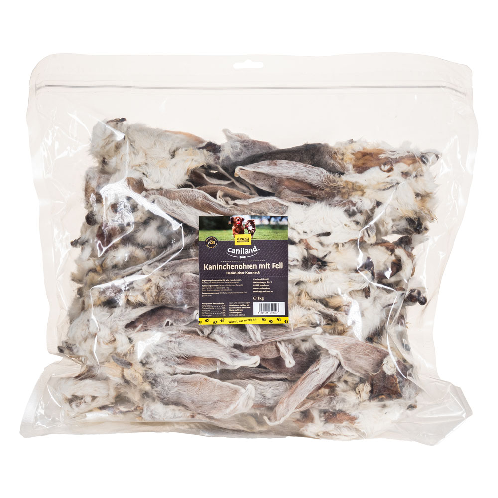 Caniland Kaninchenohren mit Fell - Sparpaket: 3 x 1 kg Caniland Kaninchenohren mit Fell - Sparpaket: 3 x 1 kg von Caniland