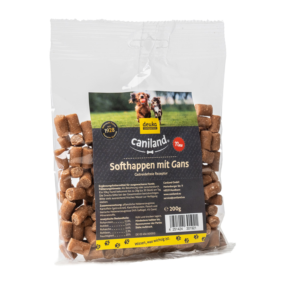 Caniland Softhappen Getreidefrei mit Gans - Sparpaket: 4 x 200 g Caniland Softhappen Getreidefrei mit Gans - Sparpaket: 4 x 200 g von Caniland