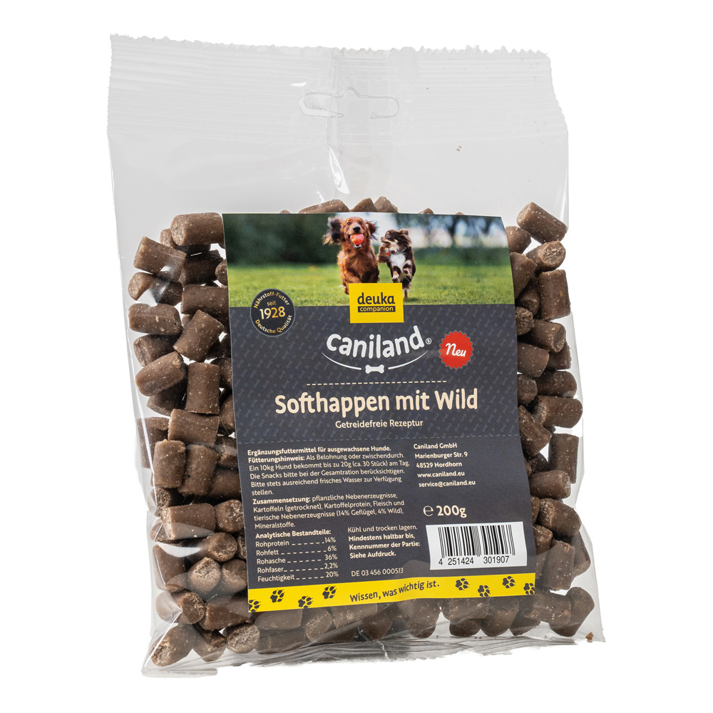 Caniland Softhappen Getreidefrei mit Wild - Sparpaket: 2 x 200 g Caniland Softhappen Getreidefrei mit Wild - Sparpaket: 2 x 200 g von Caniland
