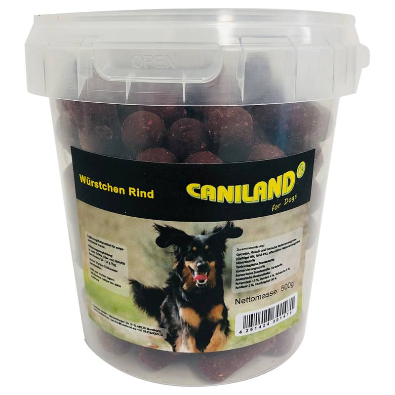 Caniland Würstchen Rind mit Raucharoma - Sparpaket: 3 x 500 g von Caniland