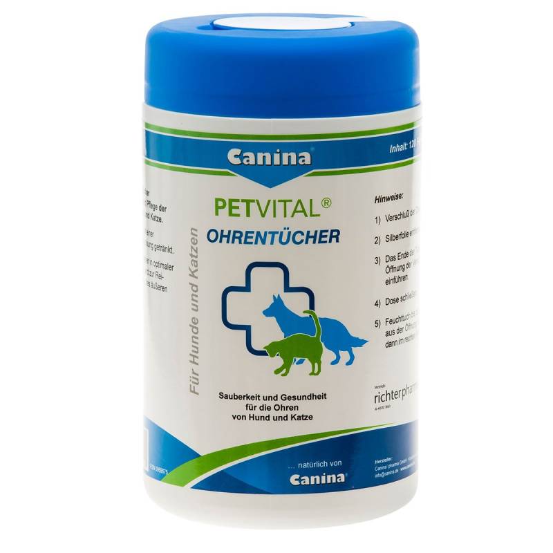 Canina PETVITAL Ohrentücher 120 Stück von Canina Pharma