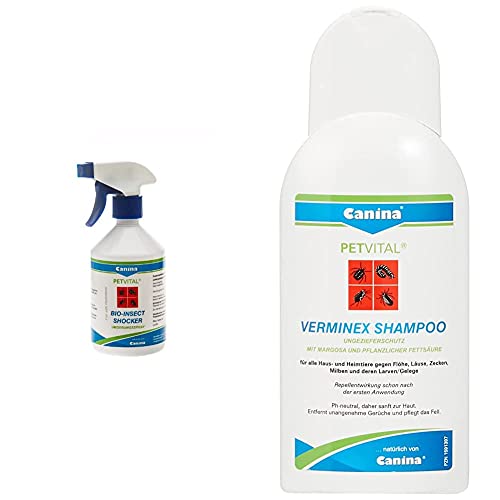 Canina 74132 8 Petvital Bio-Insect-Shocker & 741656 Petvital Verminex Shampoo 250ml von Canina