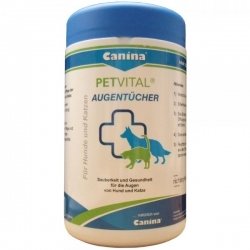 Canina Pharma PETVITAL Augentücher 120 Stück-1PACK von Canina