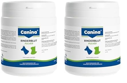 Canina Rinderblutpulver für Hunde & Katzen, 2er Pack (1 x 250 g) von Canina