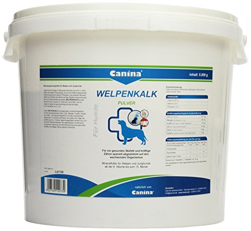 Canina Welpenkalk Pulver, 1er Pack (1 x 5 kg), 12073 4, bräunlich von Canina