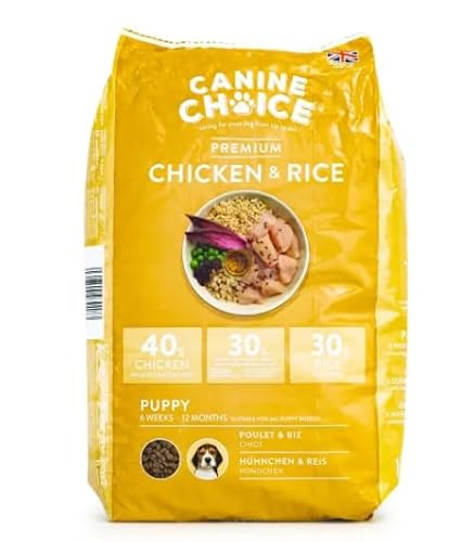 Canine Choice Premium Puppy Trockenfutter für Hunde – Huhn & Reis 2kg | 40% Huhn, 30% Reis | Hypoallergenes Granulat für Welpen ab 8 Wochen | Natürliche, sanfte Verdauung & gesunde Canine Choice Premium Puppy Trockenfutter für Hunde – Huhn & Reis 2kg | 40% Huhn, 30% Reis | Hypoallergenes Granulat für Welpen ab 8 Wochen | Natürliche, sanfte Verdauung & gesunde von Canine Choice