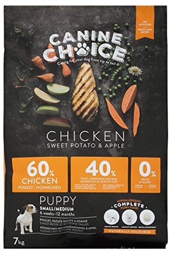 Canine Choice Super Premium Puppy Trockenfutter für Hunde – kleine & mittelgroße Rassen Huhn 7 kg | 60% frisches Huhn, getreidefreies, hypoallergenes Trockenfutter mit Süßkartoffel & Apfel | Canine Choice Super Premium Puppy Trockenfutter für Hunde – kleine & mittelgroße Rassen Huhn 7 kg | 60% frisches Huhn, getreidefreies, hypoallergenes Trockenfutter mit Süßkartoffel & Apfel | von Canine Choice