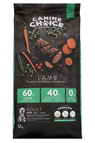 Canine Choice Super Premium Trockenfutter für große Rassen für ausgewachsene Hunde – Lamm 12 kg | 60% frisches Lamm, getreidefrei & hypoallergen Trockenfutter mit Süßkartoffel & Cranberry | Natürliche Canine Choice Super Premium Trockenfutter für große Rassen für ausgewachsene Hunde – Lamm 12 kg | 60% frisches Lamm, getreidefrei & hypoallergen Trockenfutter mit Süßkartoffel & Cranberry | Natürliche von Canine Choice