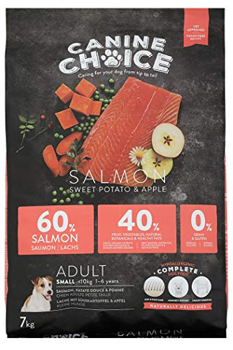 Canine Choice Super Premium Trockenfutter für kleine Rassen für ausgewachsene Hunde – Lachs 7kg | 60% frischer Lachs, getreidefreies, hypoallergenes Trockenfutter mit Süßkartoffel & Apfel | Canine Choice Super Premium Trockenfutter für kleine Rassen für ausgewachsene Hunde – Lachs 7kg | 60% frischer Lachs, getreidefreies, hypoallergenes Trockenfutter mit Süßkartoffel & Apfel | von Canine Choice