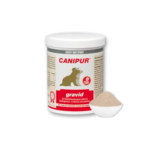 Canipur Gravid | 1 kg | Mineralfuttermittel für Hunde | Zur Unterstützung während Trächtigkeit und Laktation ab der 5. Trächtigkeitswoche | Mit Vitaminen und Mineralstoffen von Canipur
