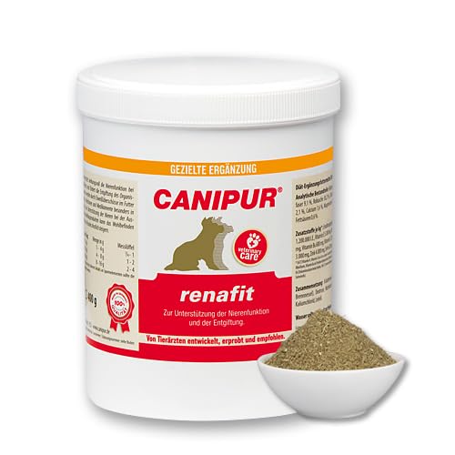 CANIPUR - renafit | 150 g | Ergänzungsfuttermittel für Hunde | Für die Unterstützung der Nierenfunktion und der Entgiftung | In Pulverform für eine einfache Anwendung von Canipur