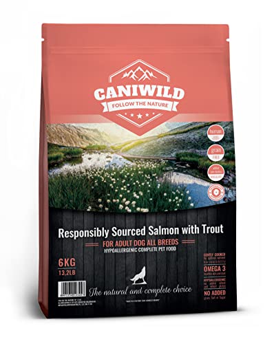 Caniwild Adult Gentle Trout with Salmon | Trockenfutter für Hunde Aller Rassen, Grain Free, Hypoallergenic (6kg) von Caniwild