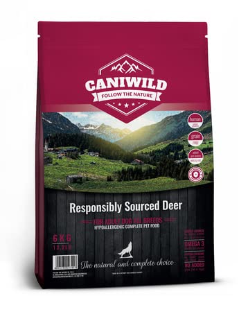 Caniwild Adult Pure Venision | Trockenfutter für Hunde Aller Rassen, Grain Free, Hypoallergenic (6kg) von Caniwild