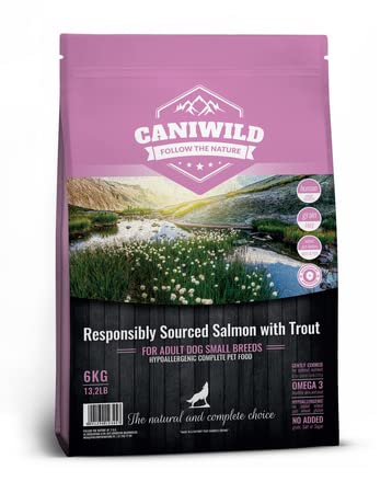 Caniwild Adult Small Gentle Trout with Salmon | Trockenfutter für Hunde Kleiner Rassen, Grain Free, Hypoallergenic (6kg) von Caniwild