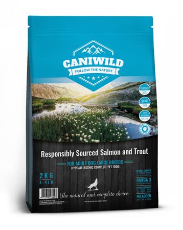 Caniwild Grain-Free Adult Large Responsibly Sourced™ Trout with Salmon 12kg, Hypoallergene und Getreidefreie Trockenfutter für Hunde aller Human-Grade Qualitäten mit Lachs und Forelle von Caniwild
