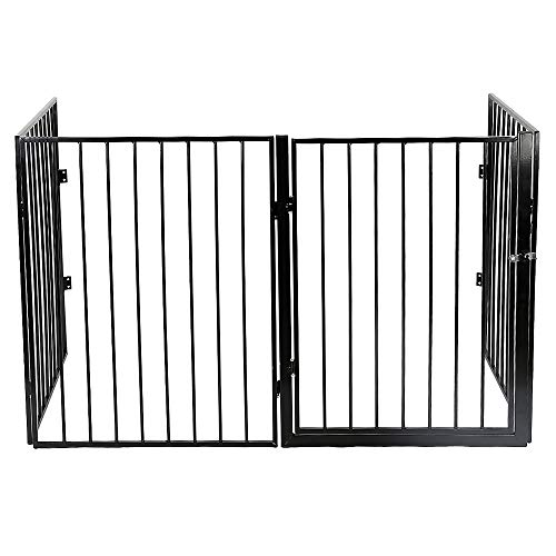 Cannoli Modulares Laufgehege aus Stahl, Laufgitter für Hunde, innen und außen, Zaun, Gehege, Käfig, für Innenbereich, Hunde, Kaninchen, Nagetiere, kleine Tiere (240 x 2,5 x 75 cm) von Cannoli