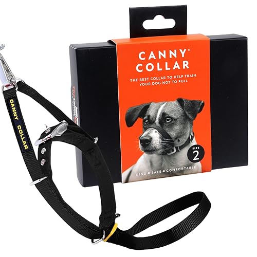 Canny Collar Hundehalfter – Anti-Zug Kopfgeschirr für Hunde | Stoppt Ziehen an der Leine sanft & effektiv | Trainingshilfe für entspannte Spaziergänge – Größe 2, Schwarz Canny Collar Hundehalfter – Anti-Zug Kopfgeschirr für Hunde | Stoppt Ziehen an der Leine sanft & effektiv | Trainingshilfe für entspannte Spaziergänge – Größe 2, Schwarz von Canny