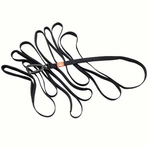 Canny Schleppleine, lange Leine für Hundetraining, 4,8 m, strapazierfähig, extra lang, für den Außenbereich, für Hunde oder Welpen, Breite: 1,6 cm, Schwarz von Canny