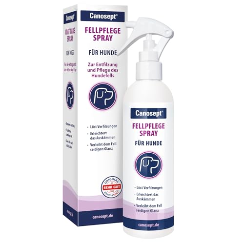 Canosept Fellpflegespray für Hunde 250ml - Fellpflege Hund - Entfilzungsspray Hunde - Milben Hund - Milbenspray Hunde für leicht kämmbares, entfilztes & glänzendes Hundefell - Fellspray für Hunde von Canosept