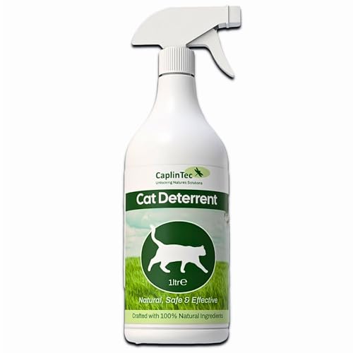 CaplinTec Katzenabwehrspray – stoppt Katzen im Garten, Kratzen von Möbeln, Rasen oder Pflanzen, natürliche und haustiersichere, ungiftige Barriere für den Innen- und Außenbereich, umweltfreundliche CaplinTec Katzenabwehrspray – stoppt Katzen im Garten, Kratzen von Möbeln, Rasen oder Pflanzen, natürliche und haustiersichere, ungiftige Barriere für den Innen- und Außenbereich, umweltfreundliche von CaplinTec