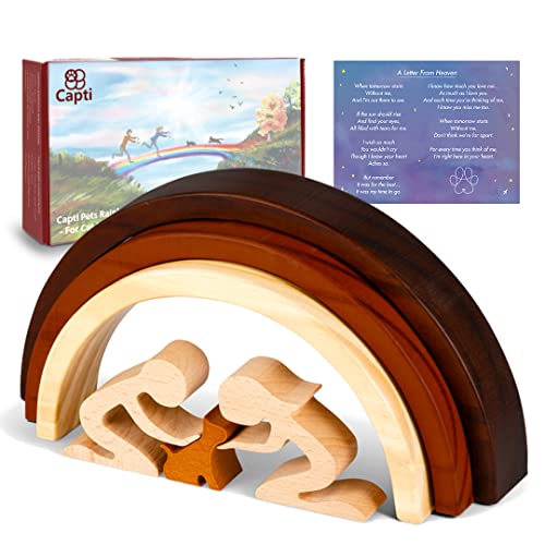 Capti Rainbow Bridge Gedenkgeschenk für Katze, Beileidsgeschenk für Verlust der Katze – I'll Meet You at The Rainbow Bridge – Haustierverlust, Trauer, Andenken für Verlust des Haustieres (Katze und Capti Rainbow Bridge Gedenkgeschenk für Katze, Beileidsgeschenk für Verlust der Katze – I'll Meet You at The Rainbow Bridge – Haustierverlust, Trauer, Andenken für Verlust des Haustieres (Katze und von Capti