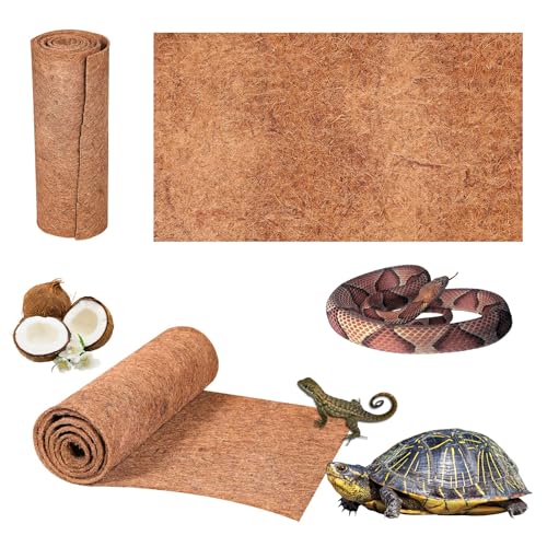 Tortoise Bedding Kokosfaser – 3 Rollen (50 x 30 cm), natürlicher, umweltfreundlicher Reptilienteppich, atmungsaktives Schildkrötensubstrat, weiche Schlangen-Bettwäsche, Reptilienmatte für Leopard von CarPlusStudio