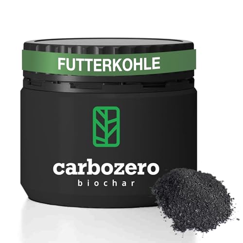 CarboZero Biofutterkohle für Haustiere 100 g Pulver | Aktivkohle Hund & Katze | Futterkohle für Nager & Kleintiere | ökologisch & natürlich | Nachfüllpack Futterkohle | Tierkohle für Tiere von CarboZero